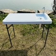 Holaki Outdoor Fish Cleaning Camp Furniture Cutting Table with Sink