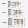thumbnail image 2 of Storage Bins, 2 layer Stackable Storage Containers, Clear Storage Bins With Lids,Doors for Closet Organizer Folding Storage Box for Home Kitchen, 16 Gallon, 2 of 5