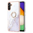 thumbnail image 2 of Tarise for Samsung Galaxy A13 5G Case, IMD Marble Pattern Shiny Sparkle Glitter 360 Rotatable Ring Holder Kickstand Cute Soft TPU Shockproof Protection Phone Cover Case for Girls Women, White, 2 of 4