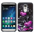 thumbnail image 1 of LG Aristo MS210/ K8 (2017) US215/ Fortune/ Phoenix 3/ Rebel 2/ Rebel 3/ Risio 2/ K4 (2107)/ LV3 Case, SOGA [Astro Guard Series] Hybrid Armor Cover Protector Cover - Black Heart, 1 of 1