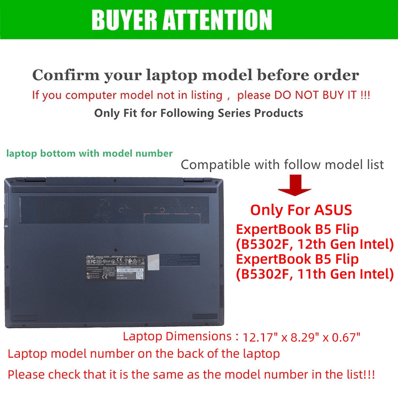 Laptop Cover Case for ASUS ExpertBook B5 Flip 13.3-inch [not Compatible with Any Other Model] 2-in-1 PU Leather Detachable Notebook Sleeve Computer Bag Protective(Blue)