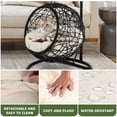 thumbnail image 4 of Uforic Cat Swing Bed with Stand, Hanging Hammock with PE Wicker Basket & Detachable Cushion, Black, 4 of 8