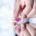 thumbnail image 5 of Rosec Jewels Lab Grown Pink Sapphire Heart Engagement Ring with Diamond Halo (5.6 Carat, AAAA Grade) - Gift For Special Occasions, 14K Yellow Gold, US 3.00, 5 of 9
