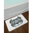 thumbnail image 2 of Pitbull Bath Mat, Zentangle Style Terrier Head Portrait Hand Drawn Ornament Canine Dog Animal, Plush Bathroom Decor Mat with Non Slip Backing, 29.5" X 17.5", Multicolor, by Ambesonne, 2 of 2