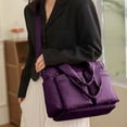 thumbnail image 5 of Gocvo Casual Tote Bags with Multiple Pockets, Nylon Large Capacity Crossbody Tote Bag, Working Bag for Ladies (Dark Purple), 5 of 9
