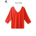 thumbnail image 3 of PULLIMORE Womens Button Down Shirts 3/4 Sleeve V Neck Casual Loose Tops Blouses (M, Orange), 3 of 9