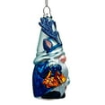 thumbnail image 6 of Charming Blue Gnome with Antlers Glass Christmas Ornament, 6 of 7
