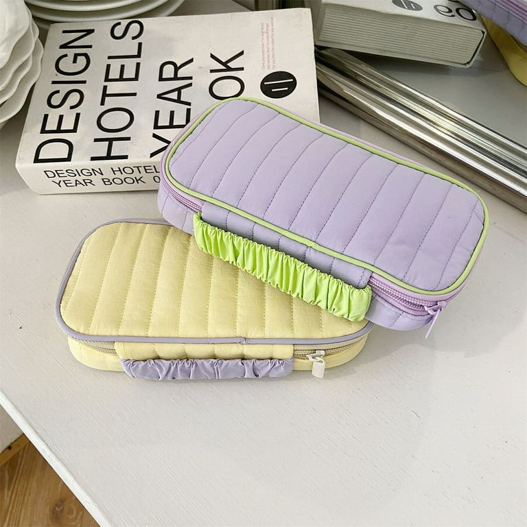 Mesh Pencil Case Cream