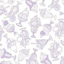 Lavender Sundae Sweetie Loralie 100% Cotton Fabric Sold by The Yard