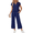 Navy, variant on 2 Piece Sets for Women Spring Fashion Business Casual Outfits Vacation Cruise Outfit Wide Leg Crop Pants Resort Wear Navy S