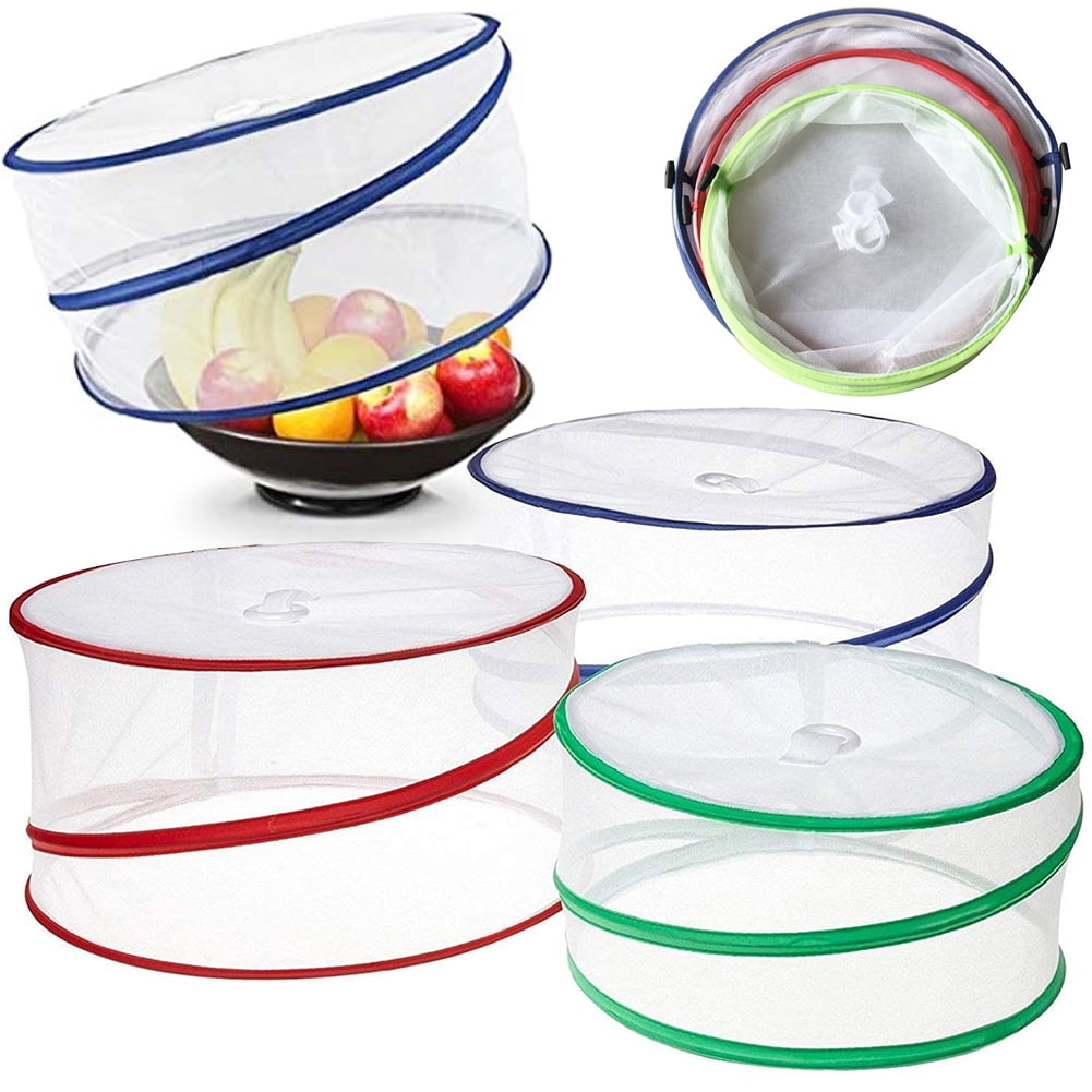 Shulemin 3Pcs Folding Round Reusable Collapsible Mesh Net Kitchen