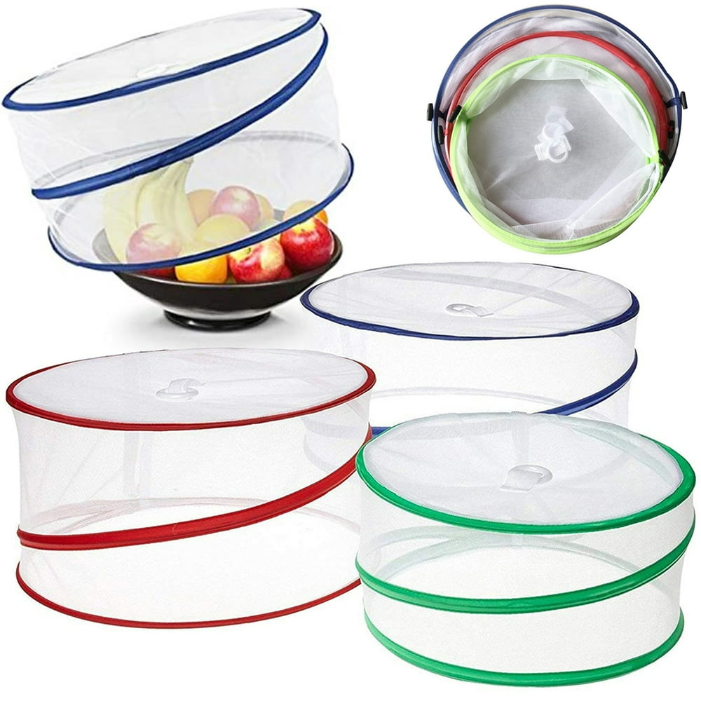 Shulemin 3Pcs Folding Round Reusable Collapsible Mesh Net Kitchen