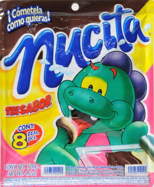 Nutresa Nucita Trisabor Creamy Candy, Chocolate Vanilla and Strawberry, 8 Ct