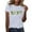 #068-White, variant on Craaazy Women's Short Sleeve Shamrock Printed Crewneck St Patricks Day T Shirts Gifts