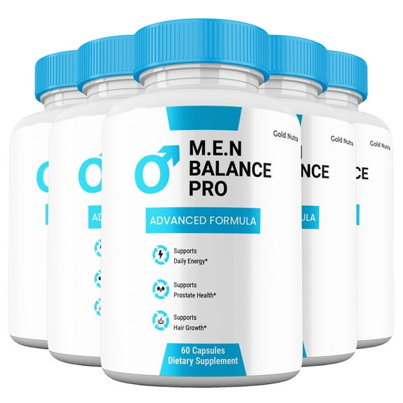MEN Balance Pro Supplemement, High Potency Pills, All Natural Formula, M.E.N. Balance Pro Capsules, 5 Month Supply (5 Pack)