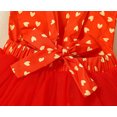 thumbnail image 7 of Otqutp Children's Girls Valentine's Day 3 Piece Suit Long Sleeve Love Printed Clothes Set Baby Cute Bodysuit Solid Color Ruffle Back Dress with Hairband(6-Red,6-12 Months), 7 of 7