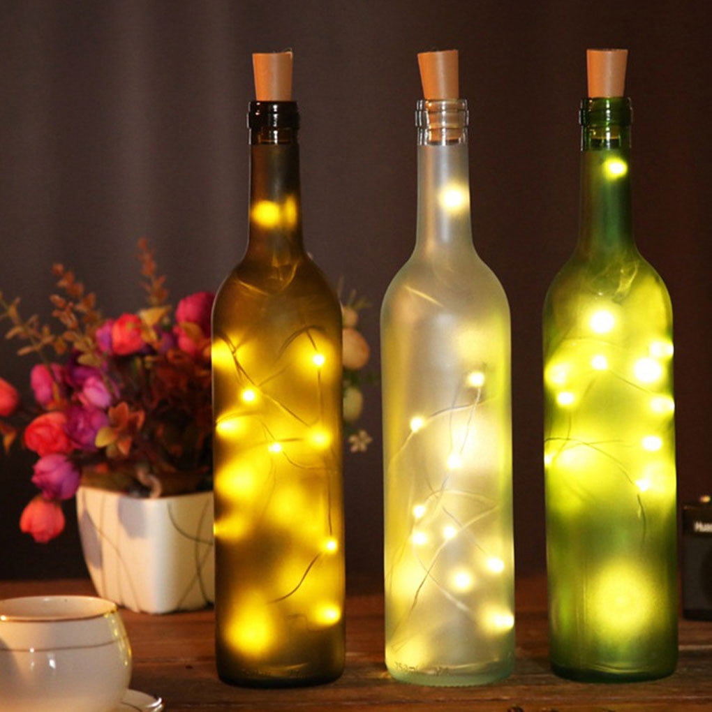 Unatoiry 10x Exquisite Ambience With Night Light Wine Bottle