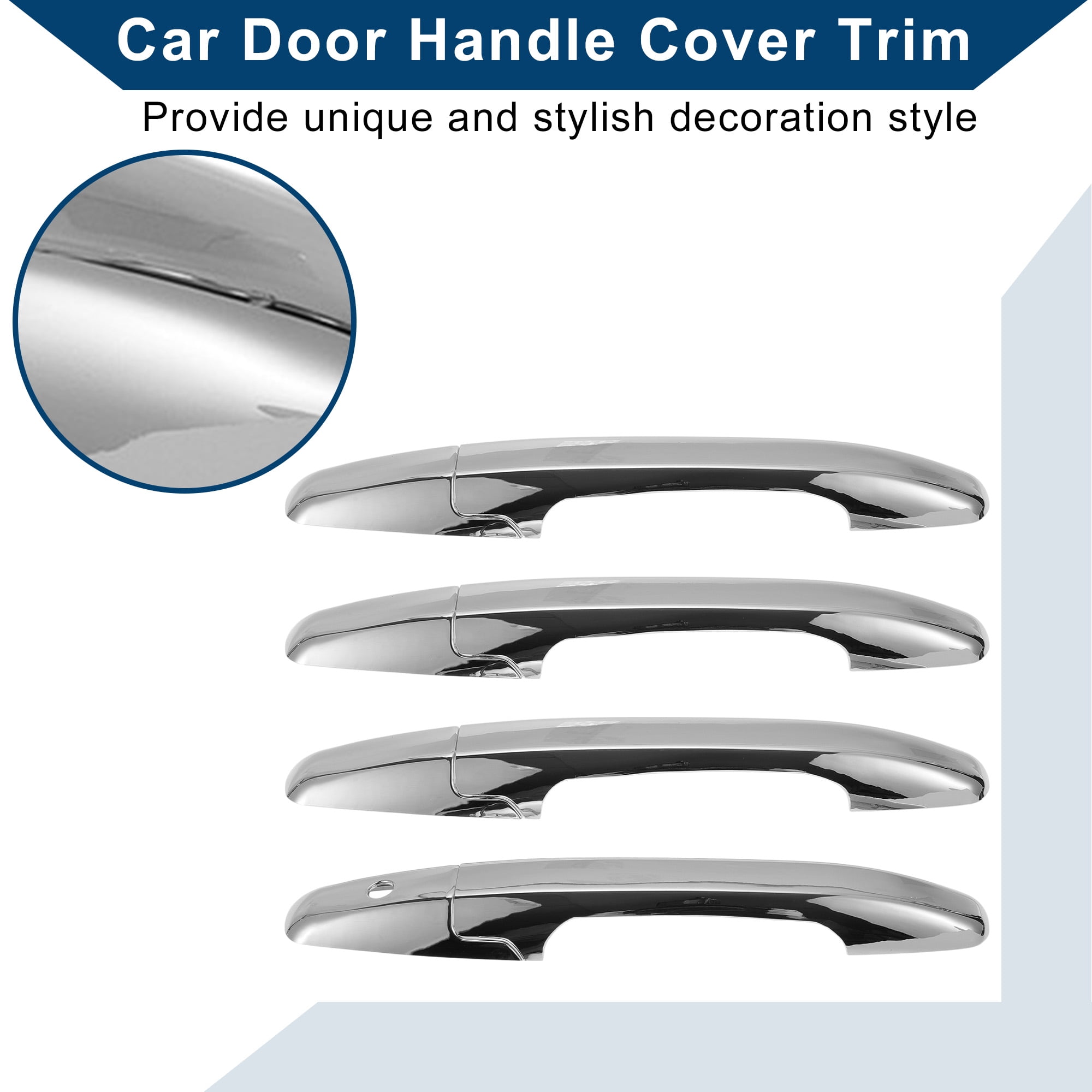 Unique Bargains ABS Automotive Door Handle Cover Silver Tone for Honda Civic 2006-2011