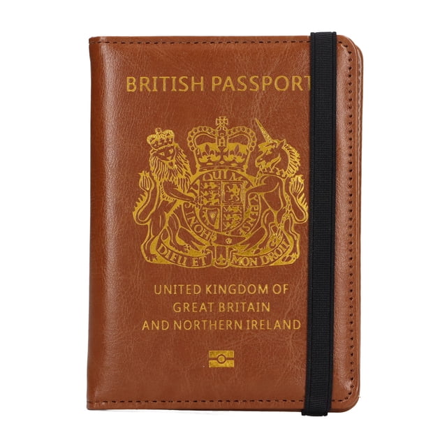 Funda para pasaporte Sincero de Cuero sintético antimagnético resistente al agua color marrón