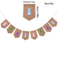 thumbnail image 2 of Honganda Easter Bunny Burlap Banner Funny Rabbit Swallowtail Flags Hanging Decoration for Door Tree Home Party, 2 of 8