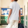 thumbnail image 4 of Kids' Button Placket Polo Quick Dry PE Class Clothing Team Practice Top Collared, 4 of 4