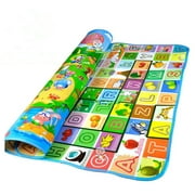 Baby Play Mat Educational for Kids About Animals and Letters Activity Floor Mat Crawl GamePicnic Carpet