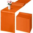 thumbnail image 1 of Qucyy 12 Pack Satin Table Runners 12 x 108 Inch Orange Long Wedding Silk Table Runners for Wedding Reception Graduation Birthday Party Decoration Orange 12 x 108 Inch, 1 of 5