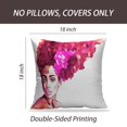 thumbnail image 2 of LALILO Throw Pillow Covers Watercolor Beauty African Woman Fashion Cushion Cover 18" x 18", 2 Pack, 2 of 6