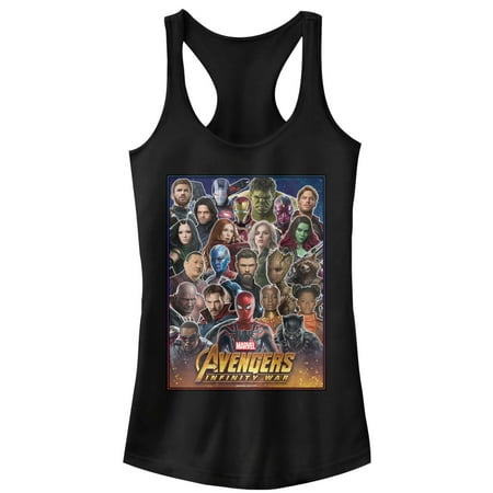 Marvel Juniors' Avengers: Infinity War Hero Collage Racerback Tank