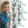thumbnail image 3 of Blackout Kids Curtains,Black White Butterfly Pattern Childrens Insulated Curtains Set Of 2,Bedroom Essentials,Toddler Room Decor 42"x63", 3 of 5