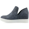 thumbnail image 3 of Journee Womens Cardi Round Toe Slip On Wedge Sneakers, Widths Available, 3 of 10