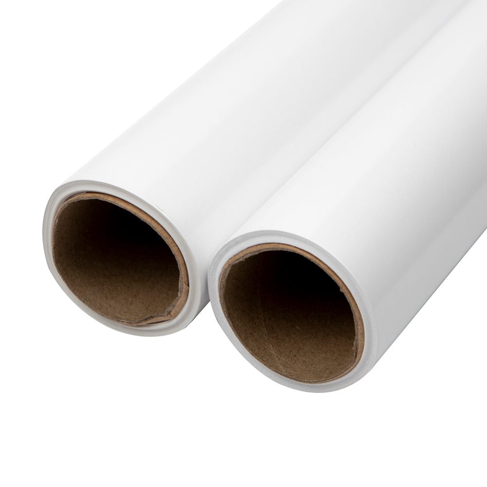 JAM Paper Glossy Wrapping Paper, 52.6 sq ft Total (17 in x 18 ft Each), Glossy White, 2 Rolls/Pack