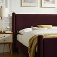 thumbnail image 4 of Modway Rael Performance Velvet Full Platform Bed in Mulberry, 4 of 9