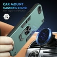 thumbnail image 3 of Allytechgroup iPhone SE 2022/2020 3rd 2nd Gen / iPhone 8 7 Case Cover, Bumper Shockproof Case with Ring Holder Stand Compatible with Car Mount Premium PC and TPU Phone Case, Darkgreen, 3 of 7