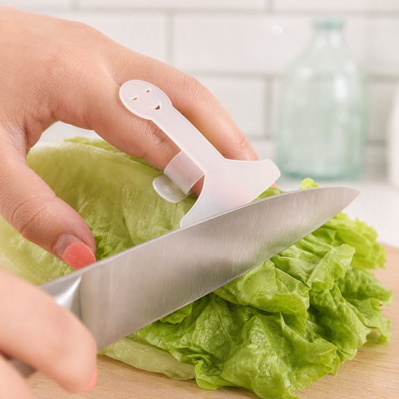 UPOUART Plastic Finger Guard Adjustable Kitchen Tool for Cutting Smile Face
