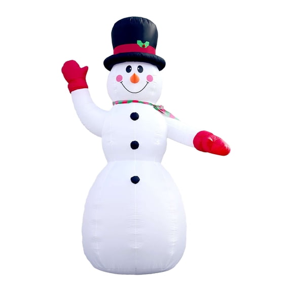 G128 14.76 ft H Snowman Christmas Inflatable Decor with LED Lights, Christmas Outdoor Holiday Yard Decoration, Fast Inflate, Weather-Resistant, Outdoor Use