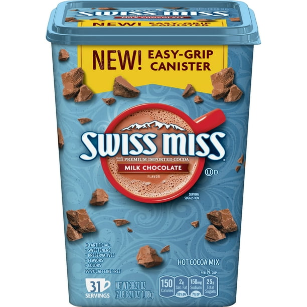 Swiss Miss Milk Chocolate Flavor Hot Cocoa Mix Canister, 38.27 oz
