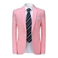 thumbnail image 3 of Mens 2-Piece Solid Color Wedding Slim Fit Suit Jacket&Pants, 3 of 5