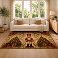 thumbnail image 2 of Gelasgo Christmas Nutcracker Velvet Area Rug, Holiday Decoration Rectangle Floor Carpet, Soft Plush Non Slip Rug for Home Decor, 2 of 5