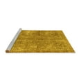 thumbnail image 2 of Ahgly Company Machine Washable Indoor Rectangle Abstract Yellow Modern Area Rugs, 2' x 5', 2 of 4