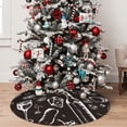 thumbnail image 5 of KLL 48" Christmas Tree Skirt Wine Seamless Xmas Tree Skirts Mat for New Year Xmas Holiday Party Indoor Outdoor Home Decoration, 5 of 7