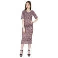 thumbnail image 5 of Moomaya Casual Party Bodycon Dresses For Women Printed Short Sleeve Midi Dress, 5 of 8