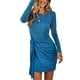 thumbnail image 5 of Vestido De Manga Larga Con Cintura, Transpirable, Elegante, Con Cuello Redondo, Mini Vestido Cruzado Para Mujer Para Fiestas ANGGREK Otros, 5 of 6