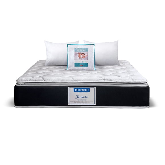 Colchon Fantastic Restonic Matrimonial + 2 almohadas SC + 1 Jgo. sabanas Ensueño Restonic Fantastic