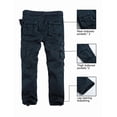 thumbnail image 5 of Pantalones Cargo Match para Hombre Casual al Aire Libre Trabajo Azul, 5 of 5