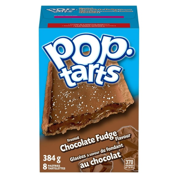 Kellogg's Pop-Tarts toaster pastries, Frosted Chocolate Fudge 384g - 8 pastries, Toaster pastries