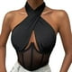 thumbnail image 1 of Chaleco sin mangas con tirantes para mujer - Top corsé con escote irregular, poliéster, verano/fiesta - Tallas XS-L, 1 of 8