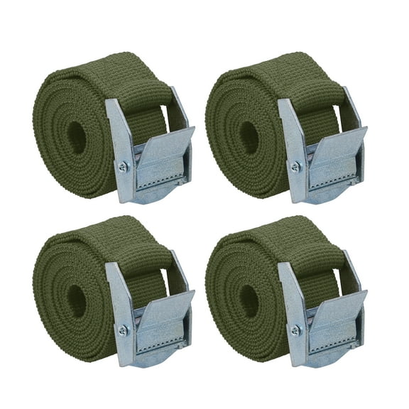4pcs 3.3ft Cargo Tie Down Straps Lashing Straps Travel Luggage Strap Adjustable with Cam Lock Buckle for Car Army Green