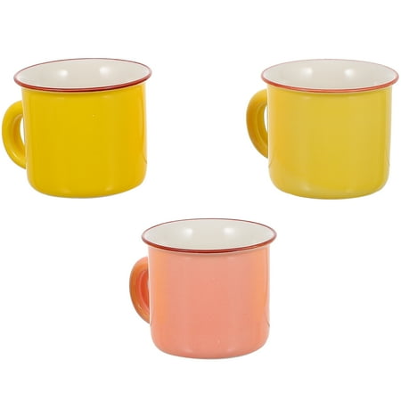 

3pcs Small Ceramic Coffee Cups Water Cups Milk Mugs Oatmeal Cups for Children