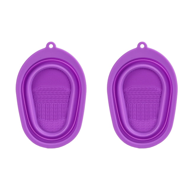 Limpiador cosmético con almohadilla de limpieza de cepillo de maquillaje de silicona plegable, pequeño y conveniente Ormromra CPB-DE-LYY653-1